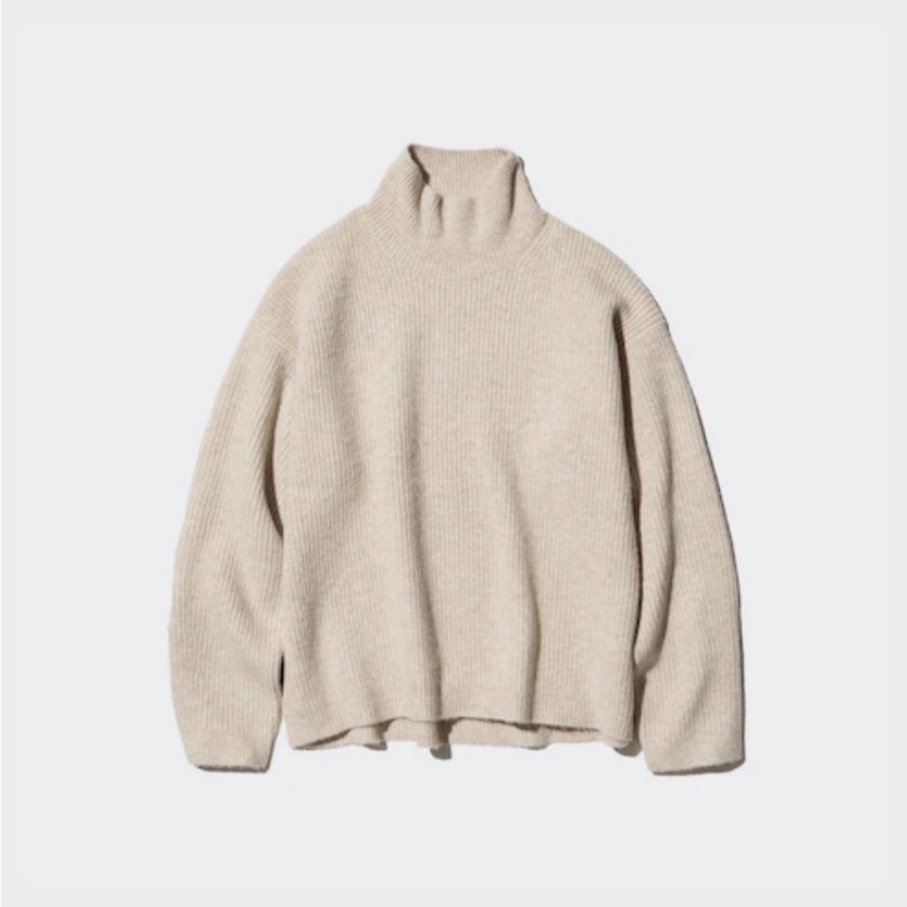 Uniqlo Beige Turtleneck Sweater